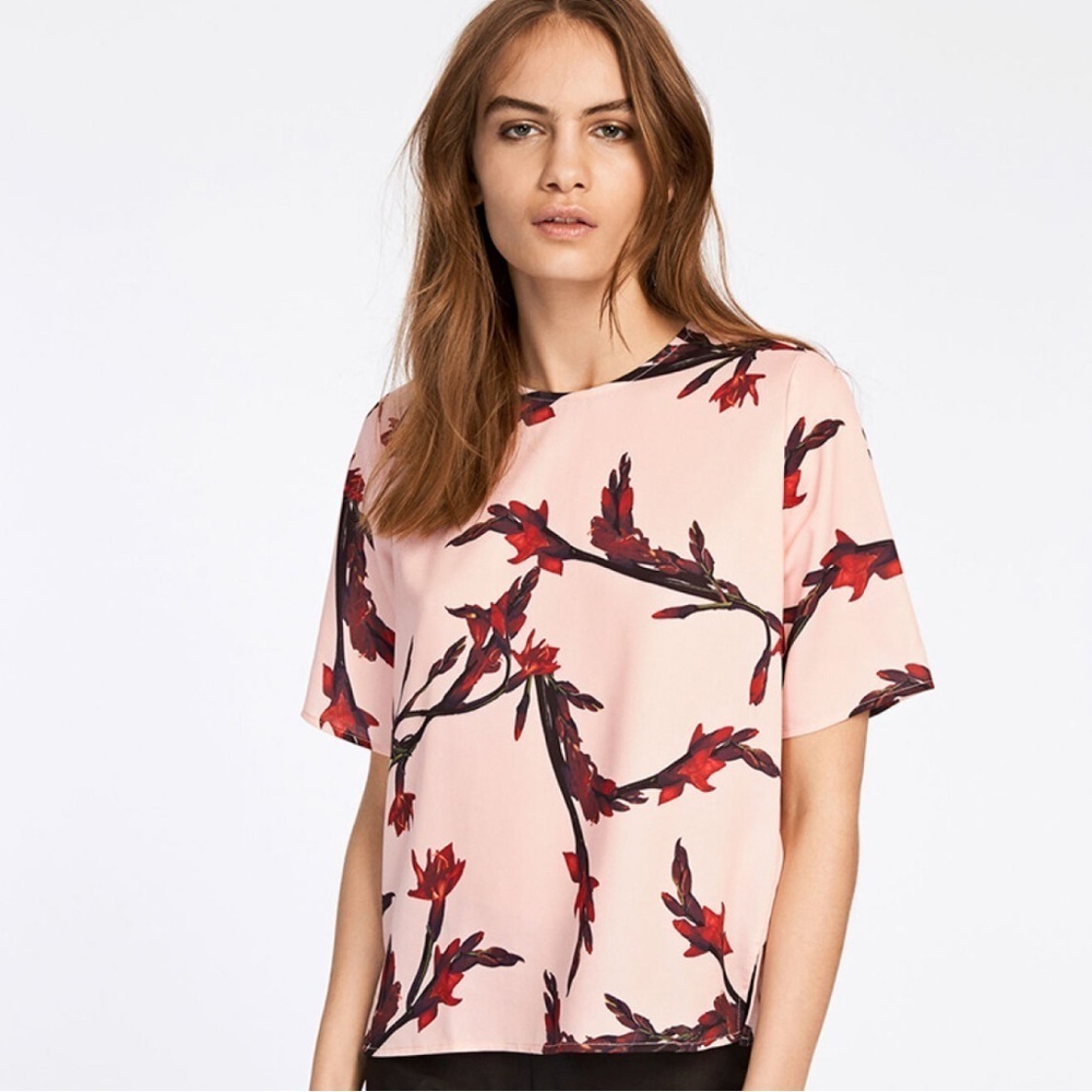 Samsoe Women’s Floral Print Pink Blouse